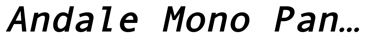 Andale Mono Paneuropean Bold Italic